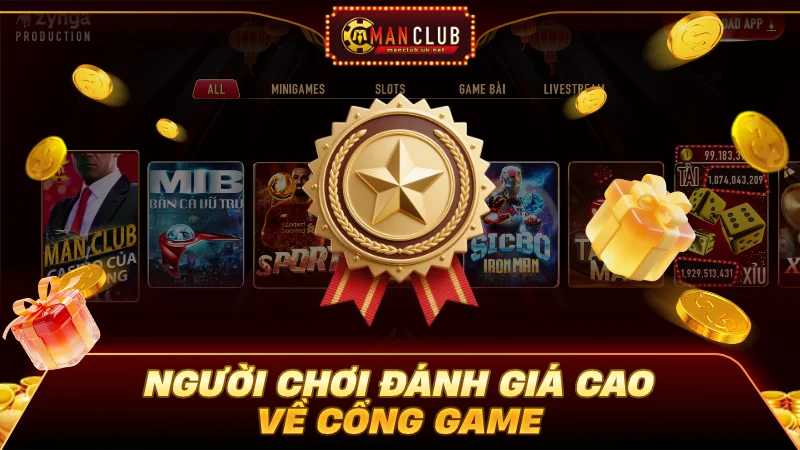 Manclub 11 Người chơi đánh giá cao về cổng game Man club